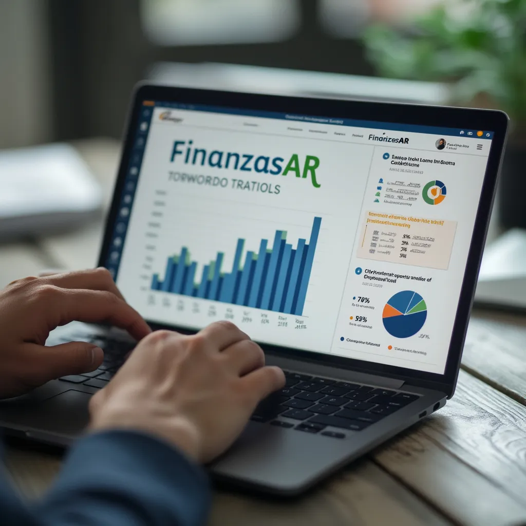 Persona utilizando plataforma online de FinanzasAR